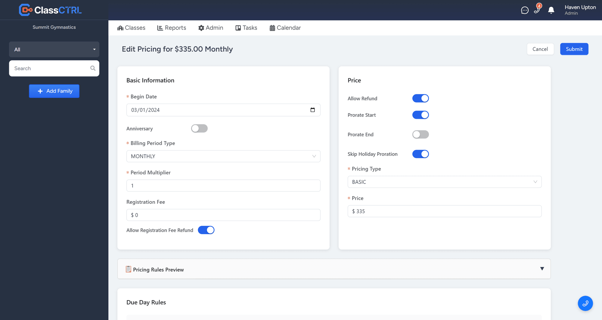 Automated billing engine configuration