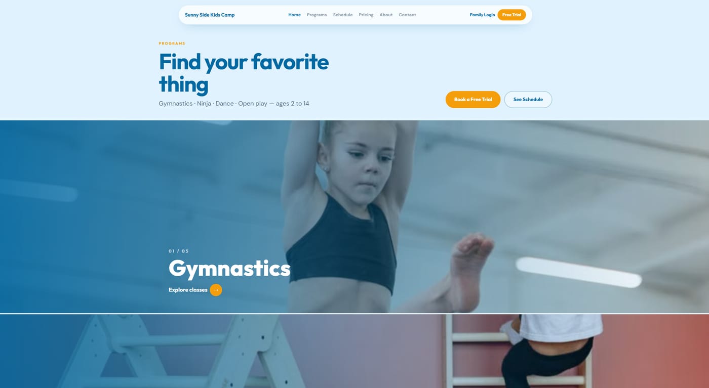 Billboard website template