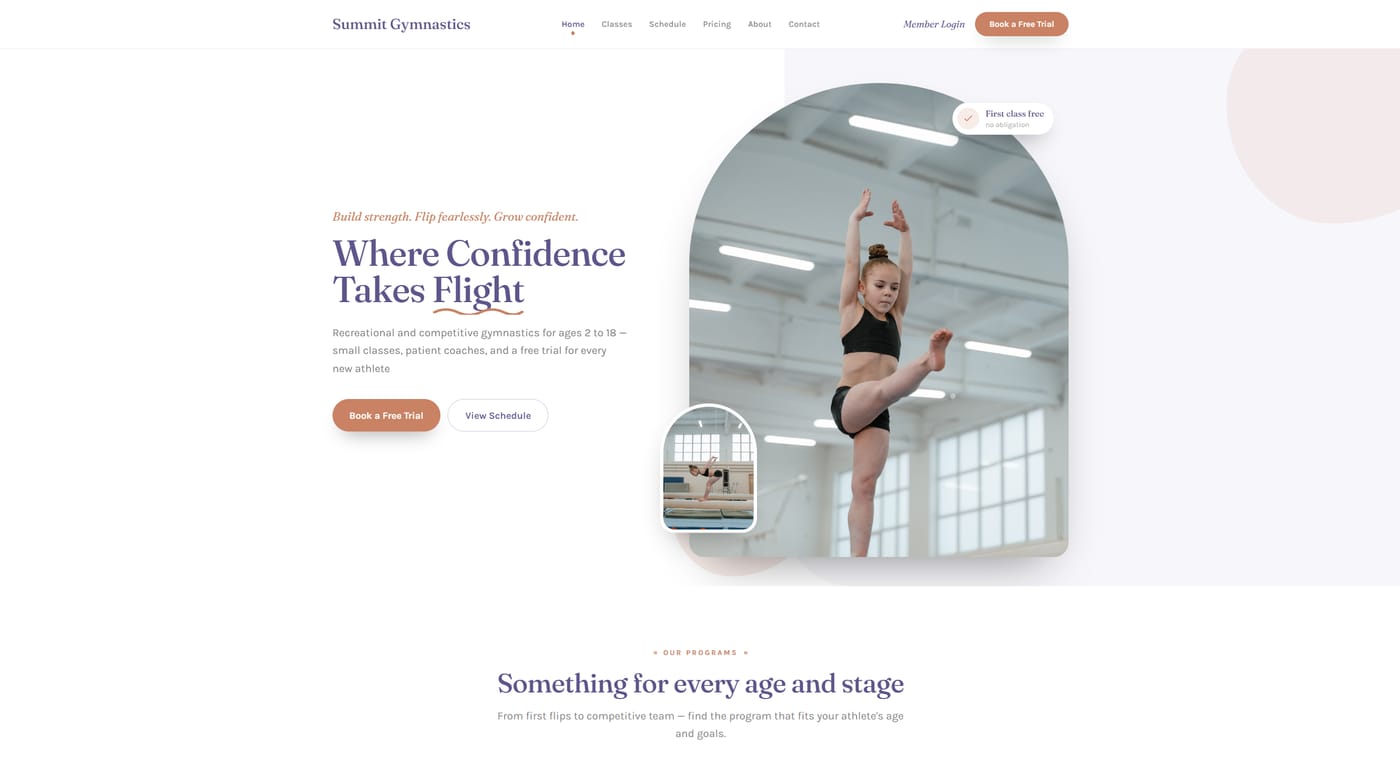Haven website template