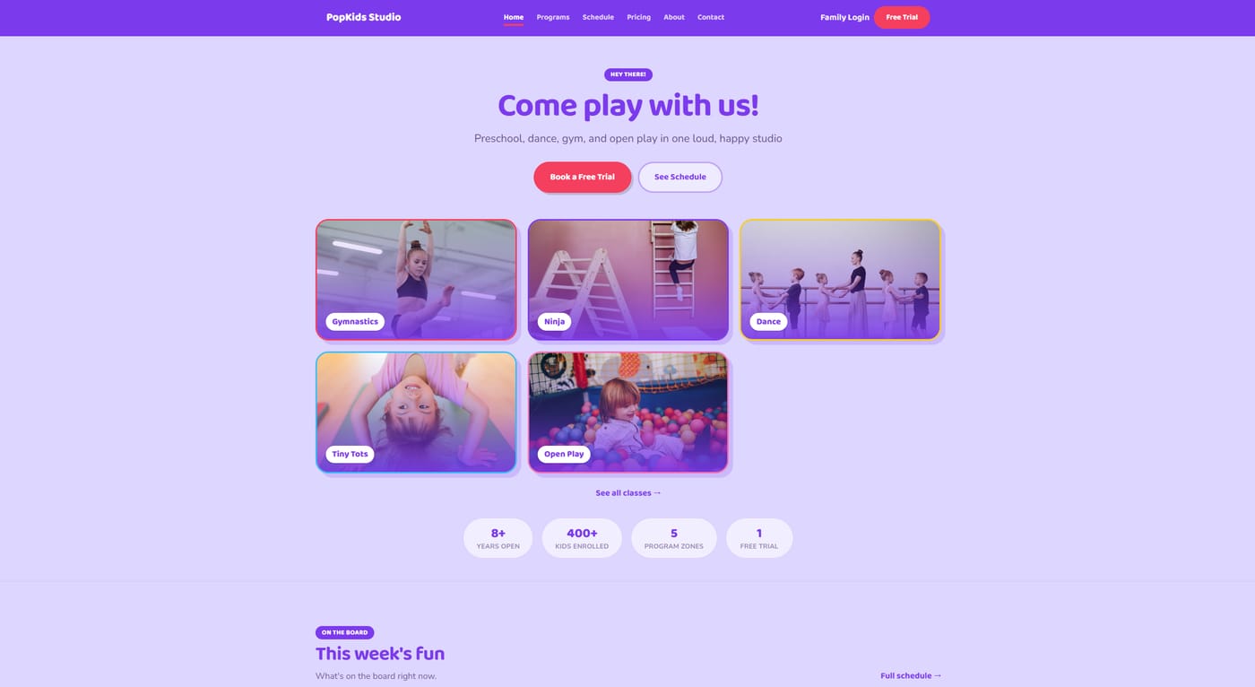 Soda website template