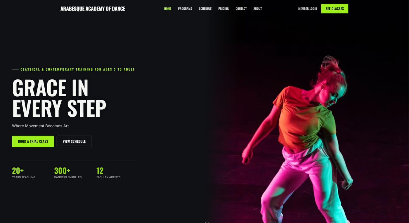 Vertex website template